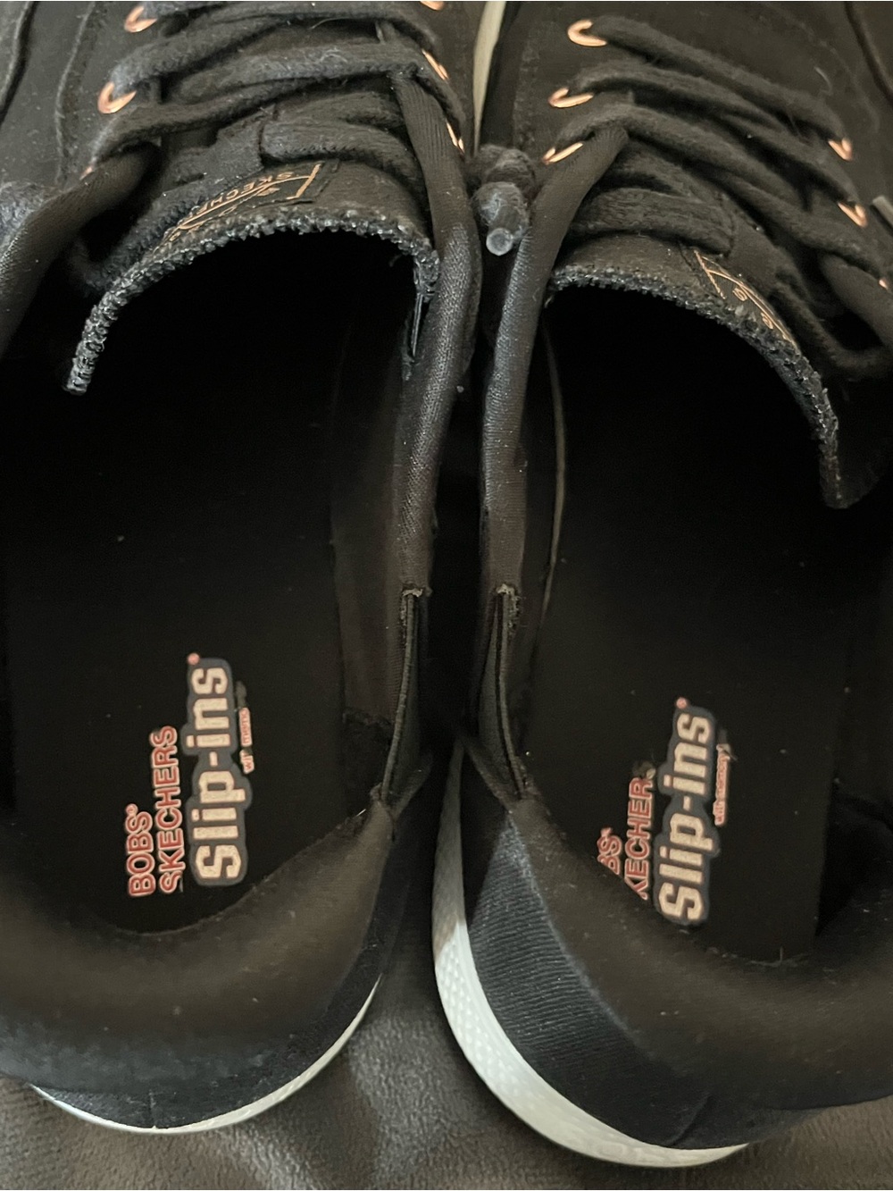Skechers Black Canvas Sneakers with White Sole - Picture 7 of 7